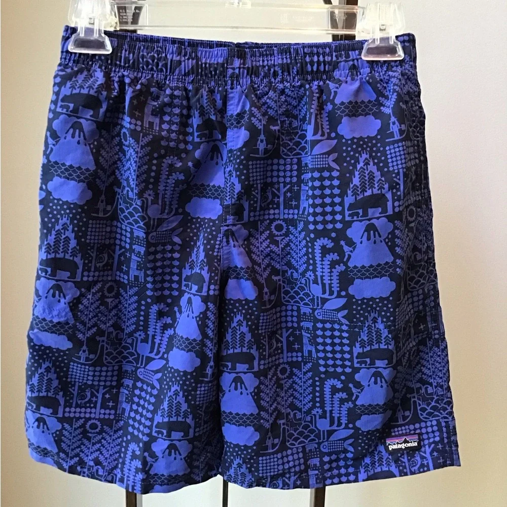 Patagonia Baggies EUC Swim Shorts Trunks Bathing 7” Lined Boys‎