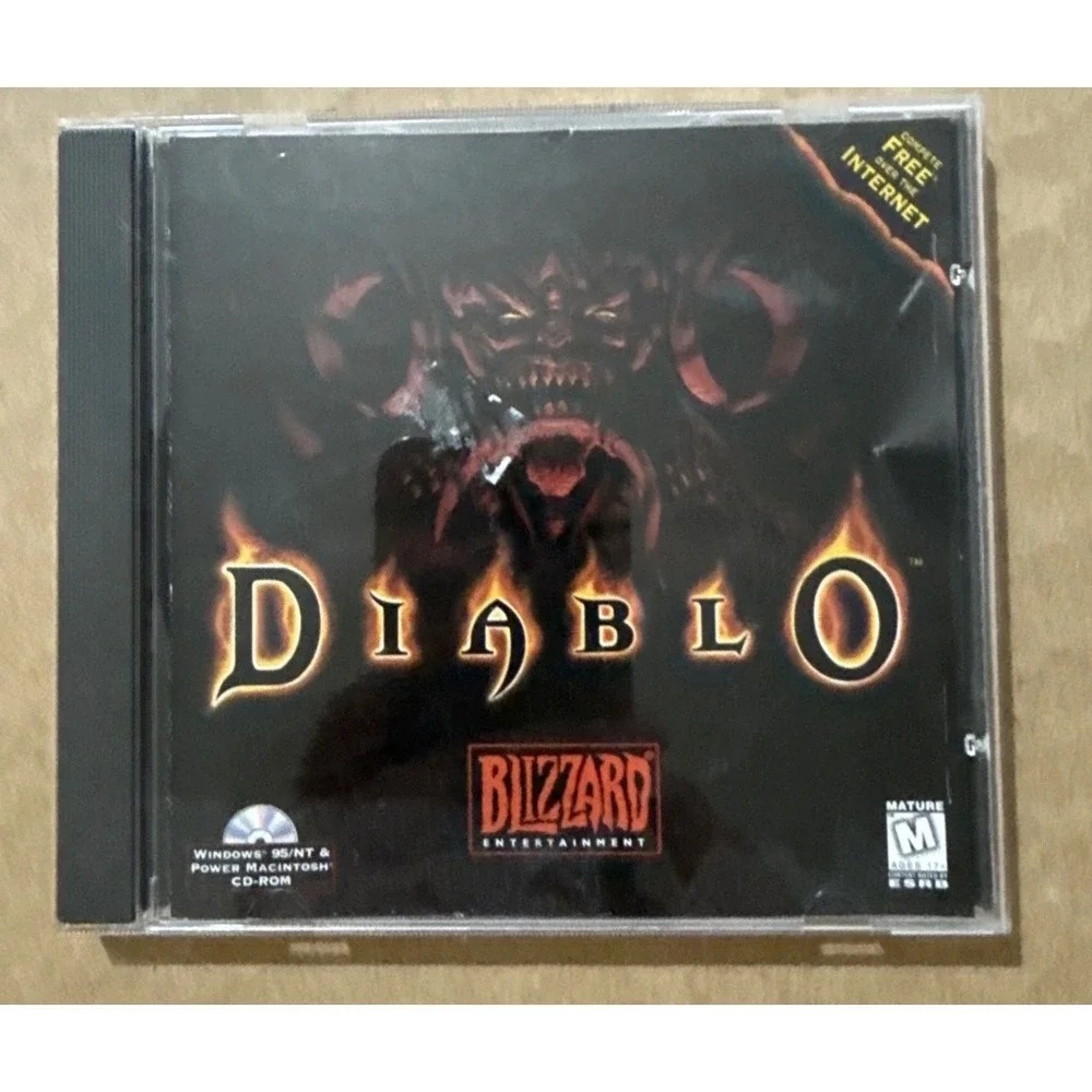 Diablo PC Game 1998 Blizzard Entertainment Windows‎ 95 Mac CD-ROM Jewel Case