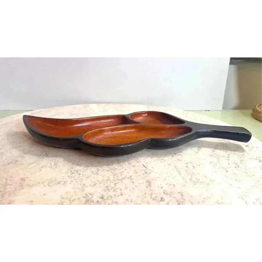 Vintage wooden serving