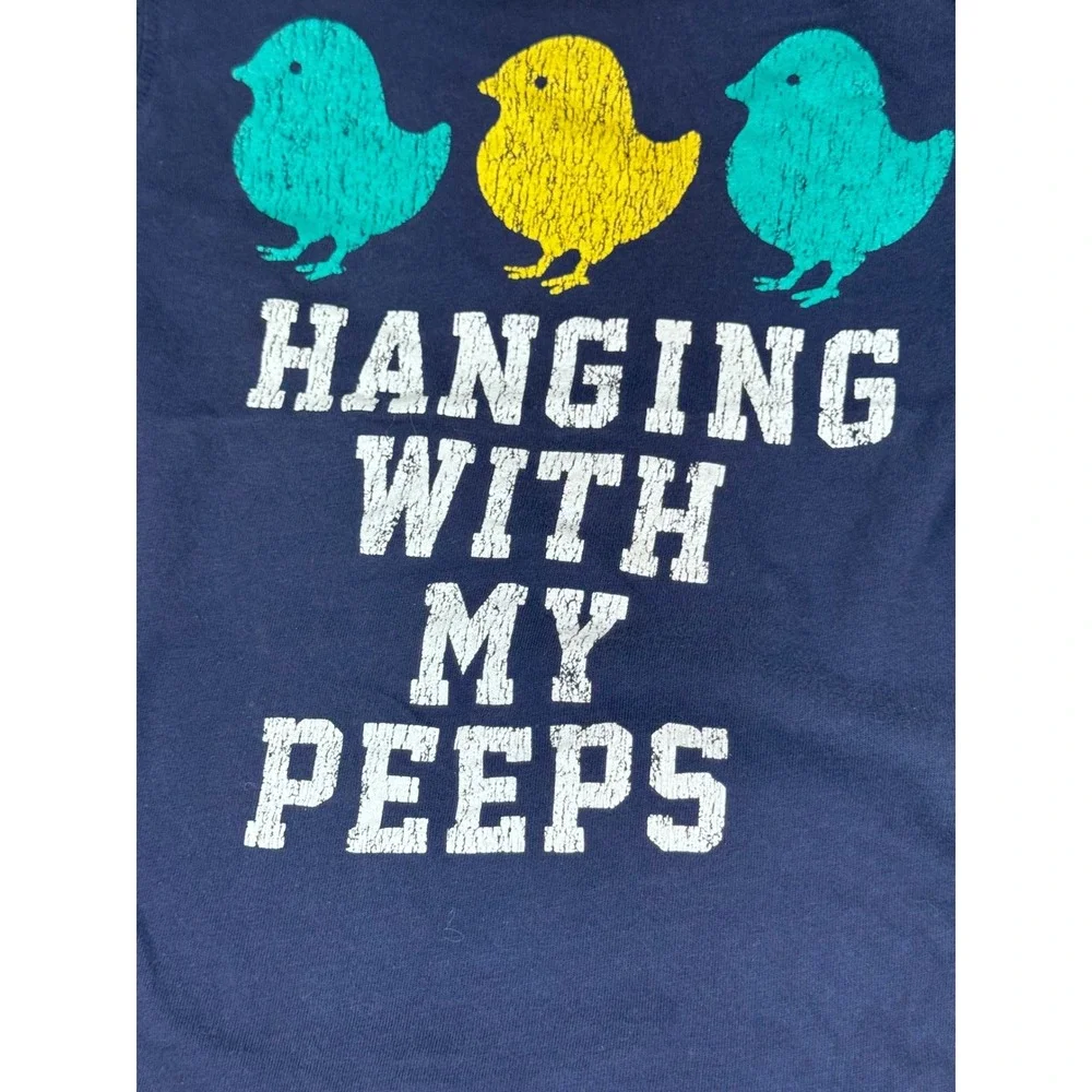 Carters Toddler Boys Girls Navy Blue Hanging With My Peeps Easter T-Shirt 3T