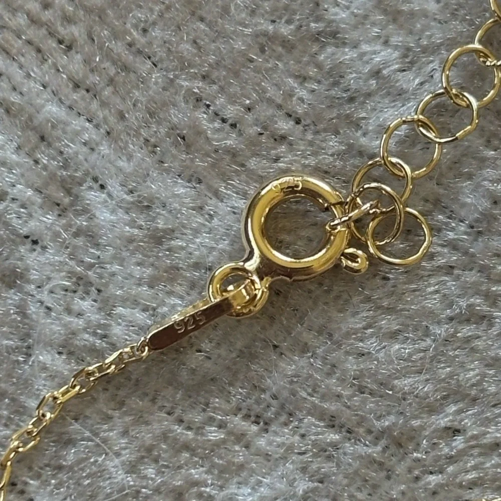 Brand New 14K Gold Plated 925 Sterling Silver Initial 