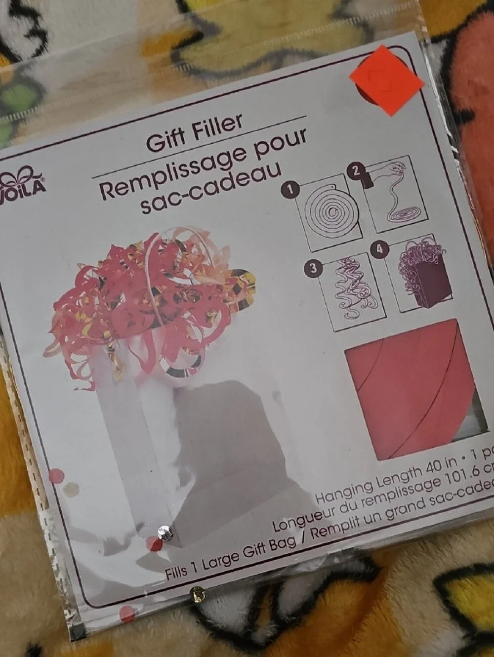 Voila Gift Filler Hanging Curly Ribbon - Pink