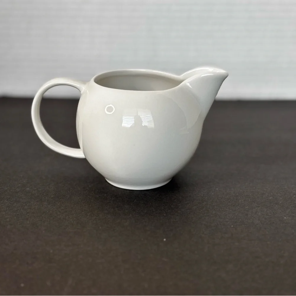 White Ceramic Creamer/Syrup Little Pitcher from IKEA OF SWEDEN LikeNew Farmhouse