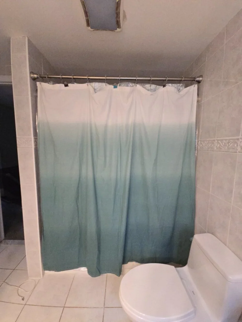 Threshold Teal to White Ombre 100% Cotton Shower Curtain (72