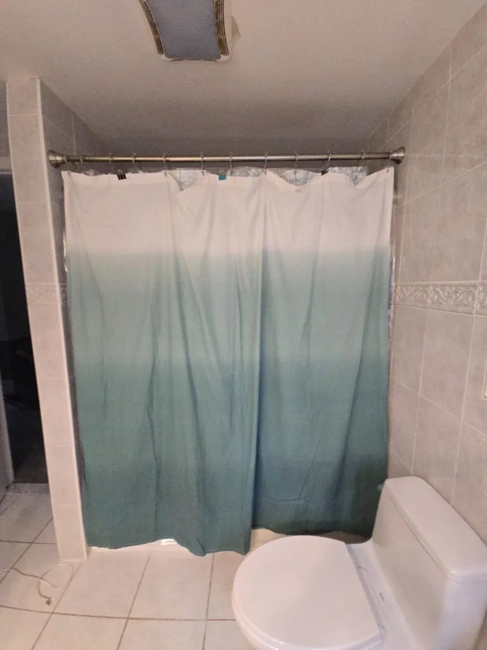 Threshold Teal to White Ombre 100% Cotton Shower Curtain (72