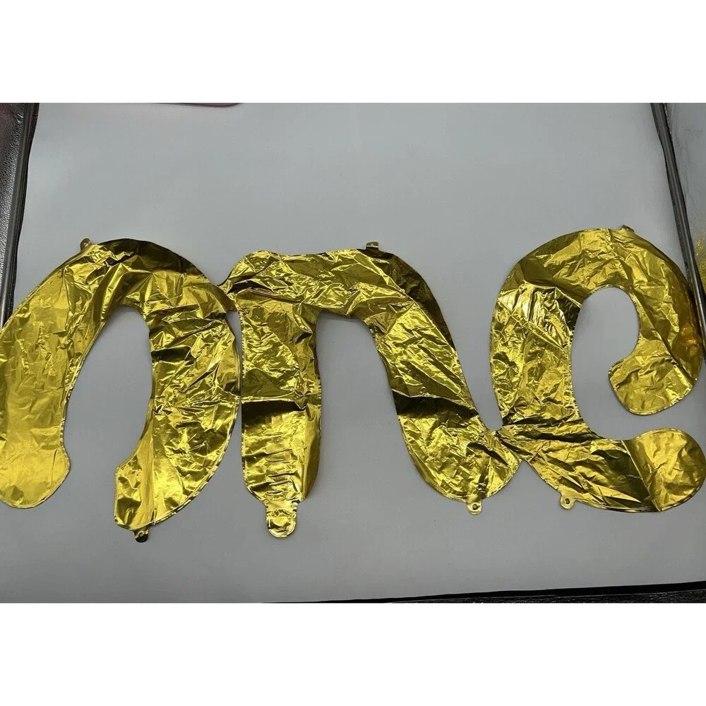 2 Packs of Spritz “one” Spellout Mylar Balloon Kits for 1st Birthdays in Gold