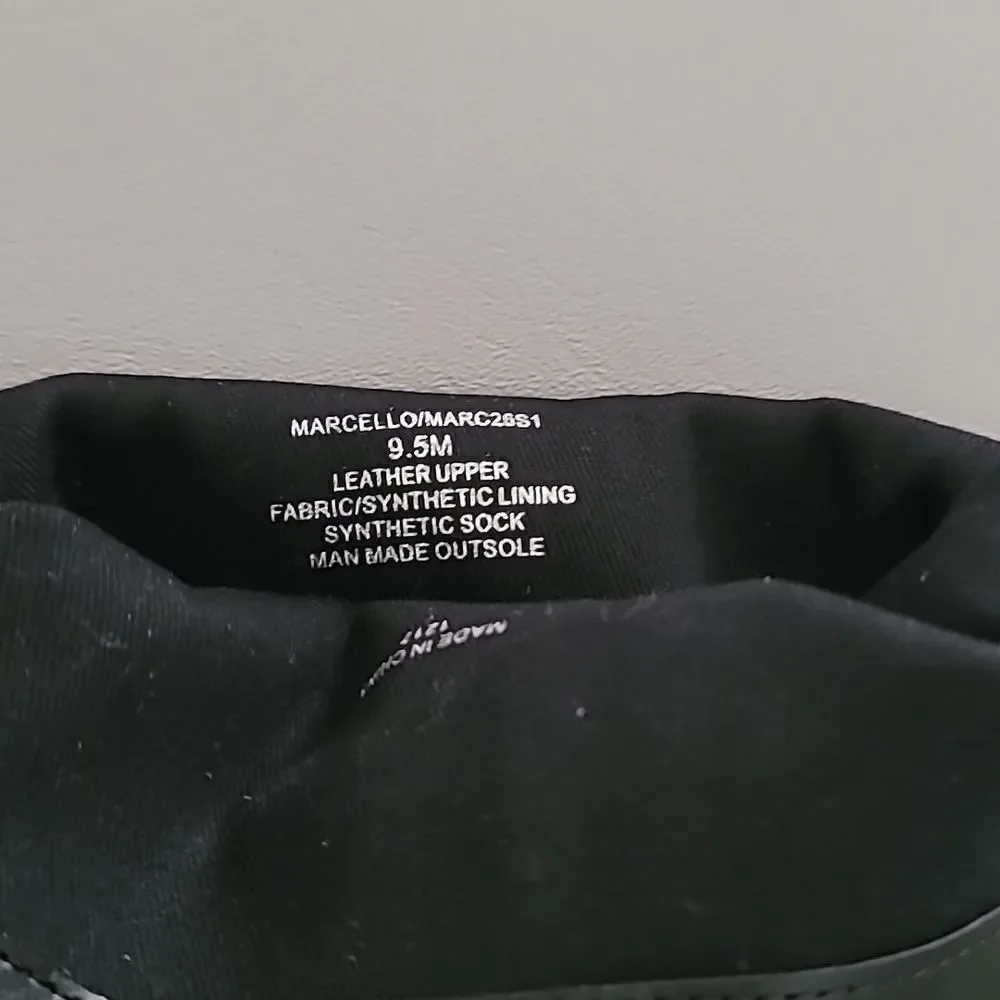 Steve Madden Marcello Black Leather Suede Platform Boots Size 9.5M