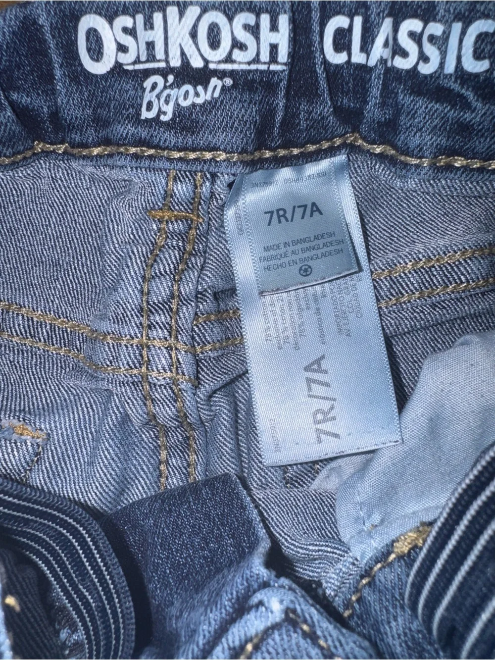 OshKosh Bgosh waistband features pre
