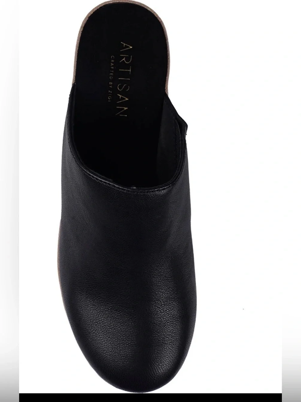 Artisan Black and Tan Platform Mule - Women's Slip-On