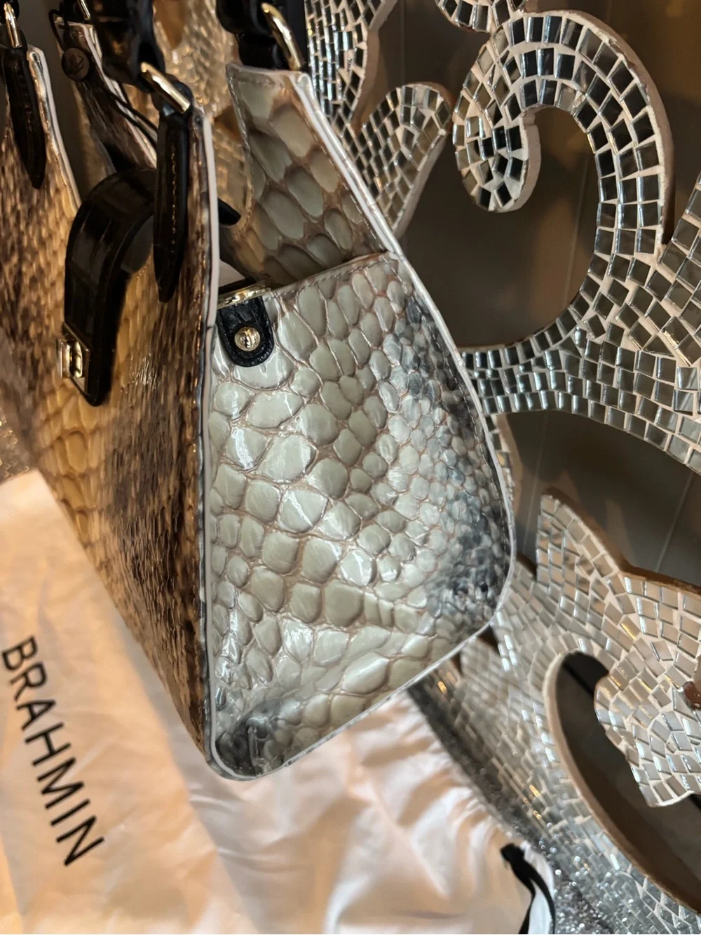 Brahmin structured satchel