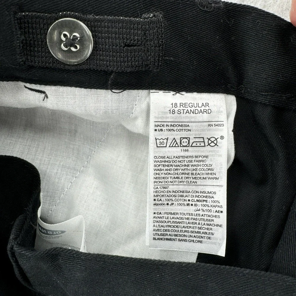 NWT Old Navy Pants Boys Youth Size‎ 18 Black Skinny Chino Adjustable Waist