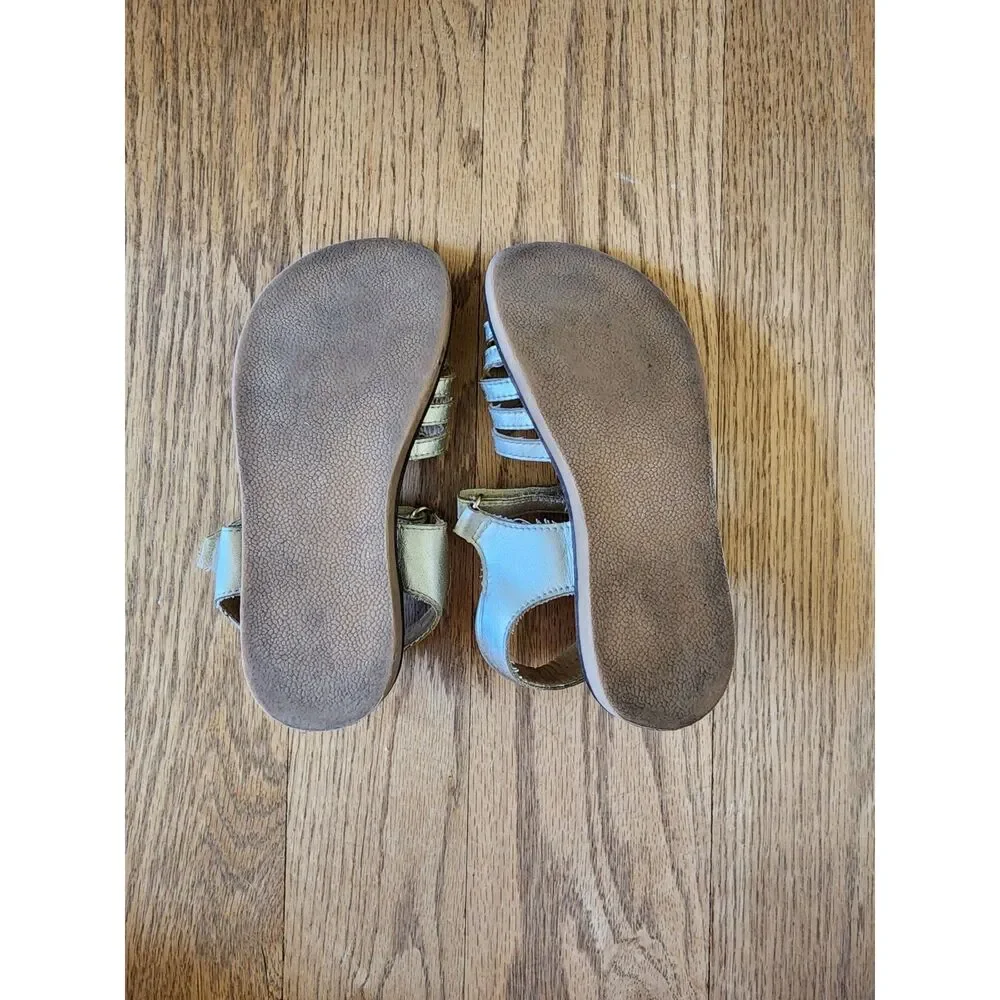MINI BODEN Approx. Size 11 Gold Loop and Hook Strap Sandals GUC Spring Summer
