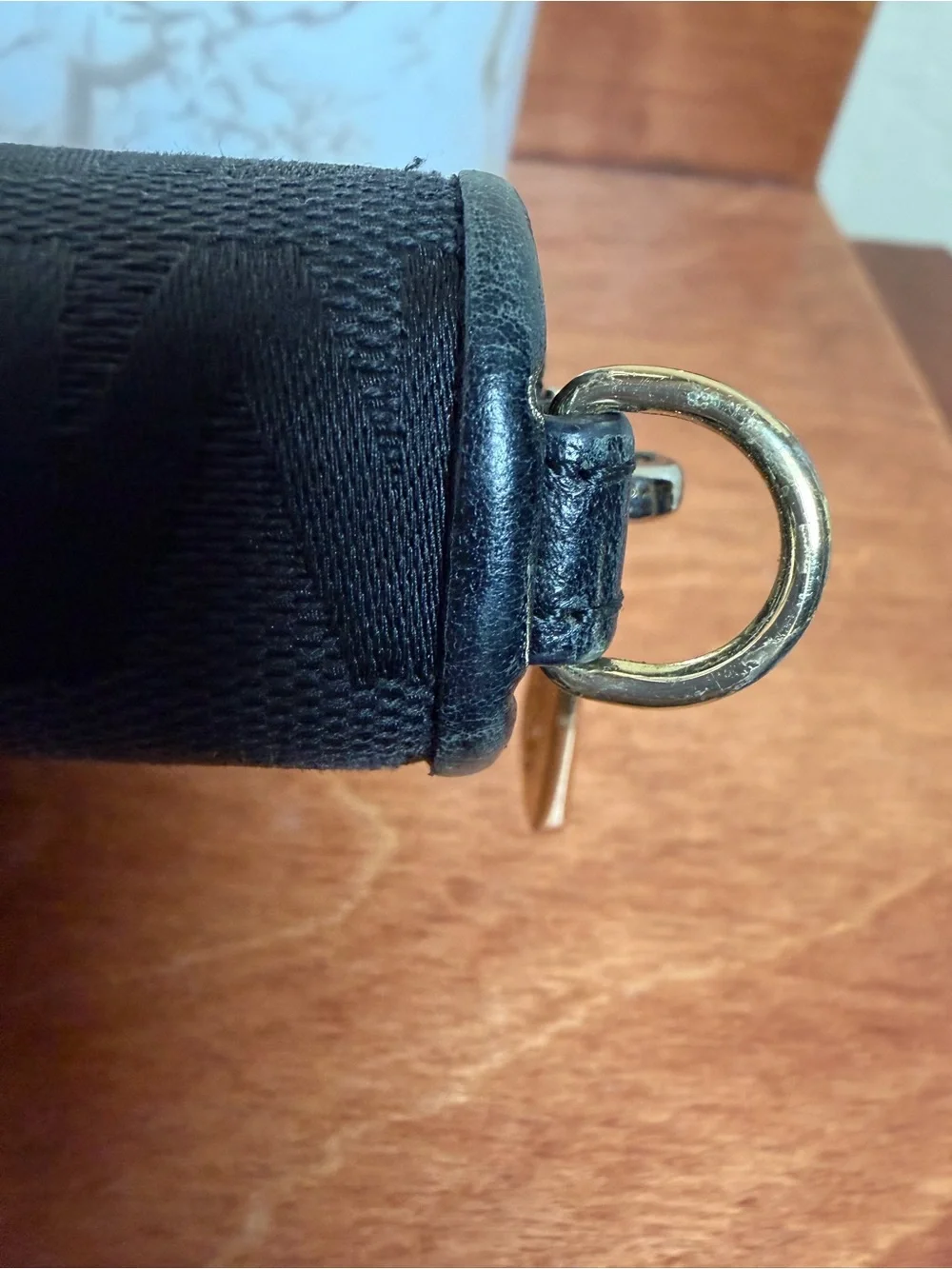 Michael Kors Black Signature MK Zip Around Continental Wallet Gold Hardware