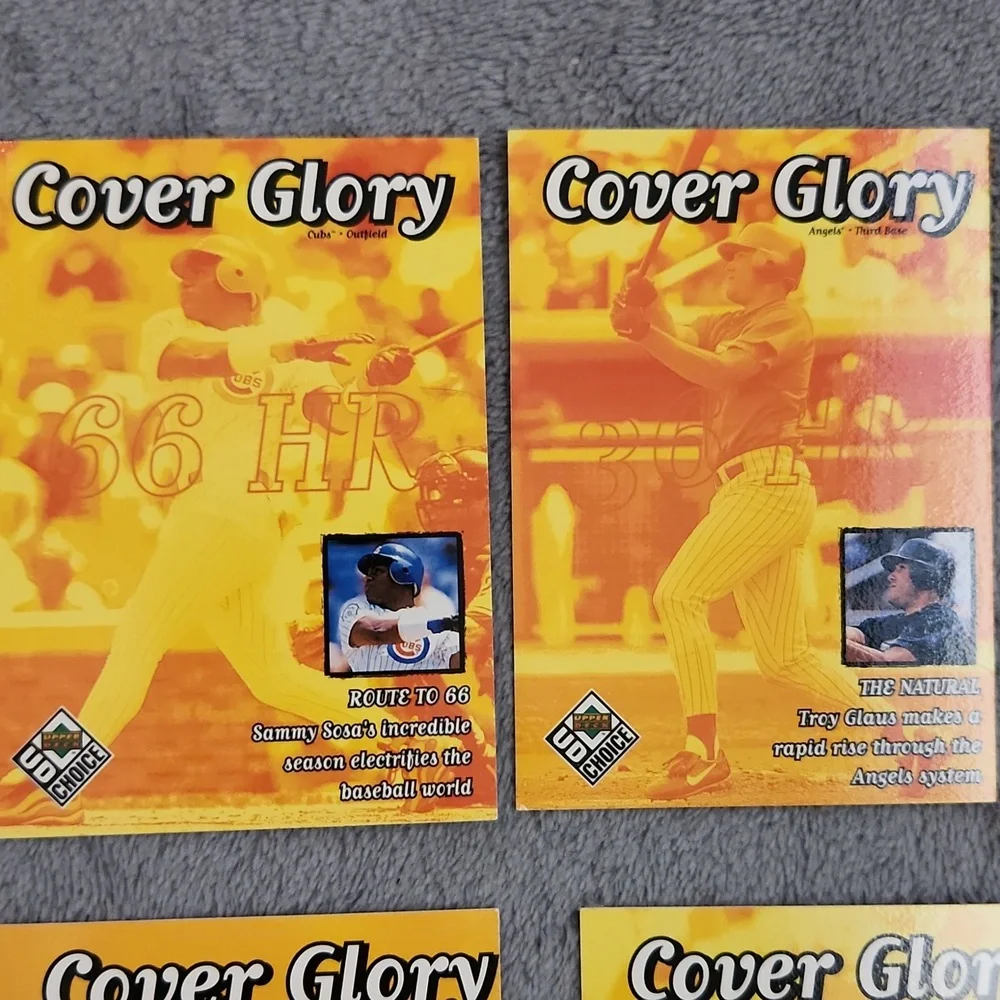 Vintage 1999 Upper Deck UD Choice Cover Glory Baseball Trading Cards