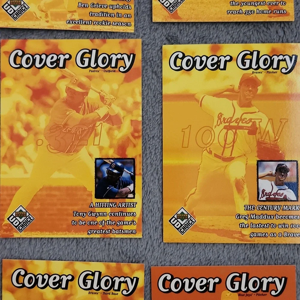 Vintage 1999 Upper Deck UD Choice Cover Glory Baseball Trading Cards