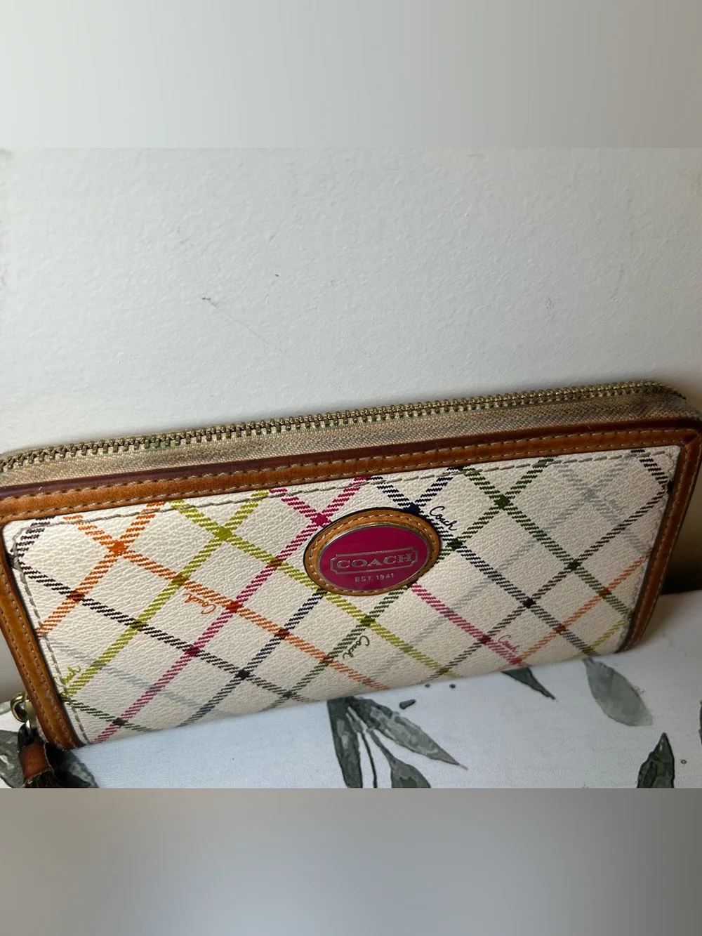 Vintage Coach Zip Wallet