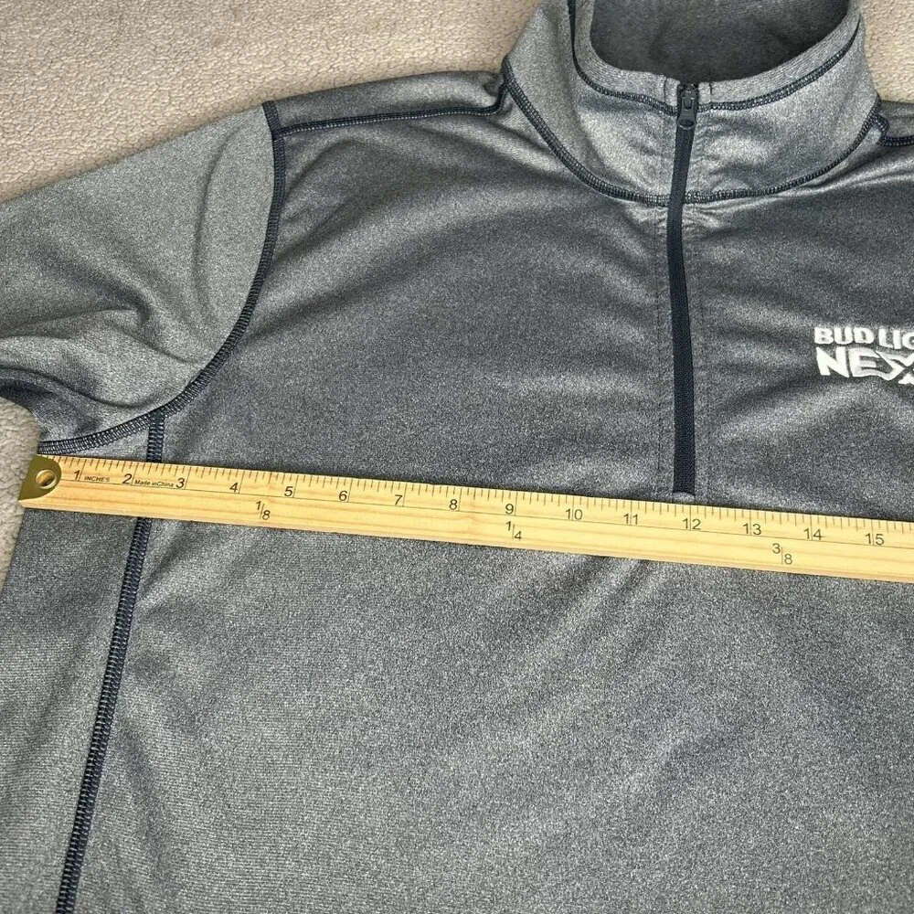 The North Face Pullover Mens XL Gray Bud Light NEXT Beer 1/4 Zip Fleece