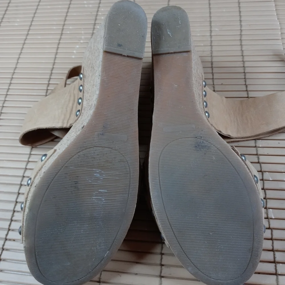 Lucky Brand women's cork platform wedge 4
