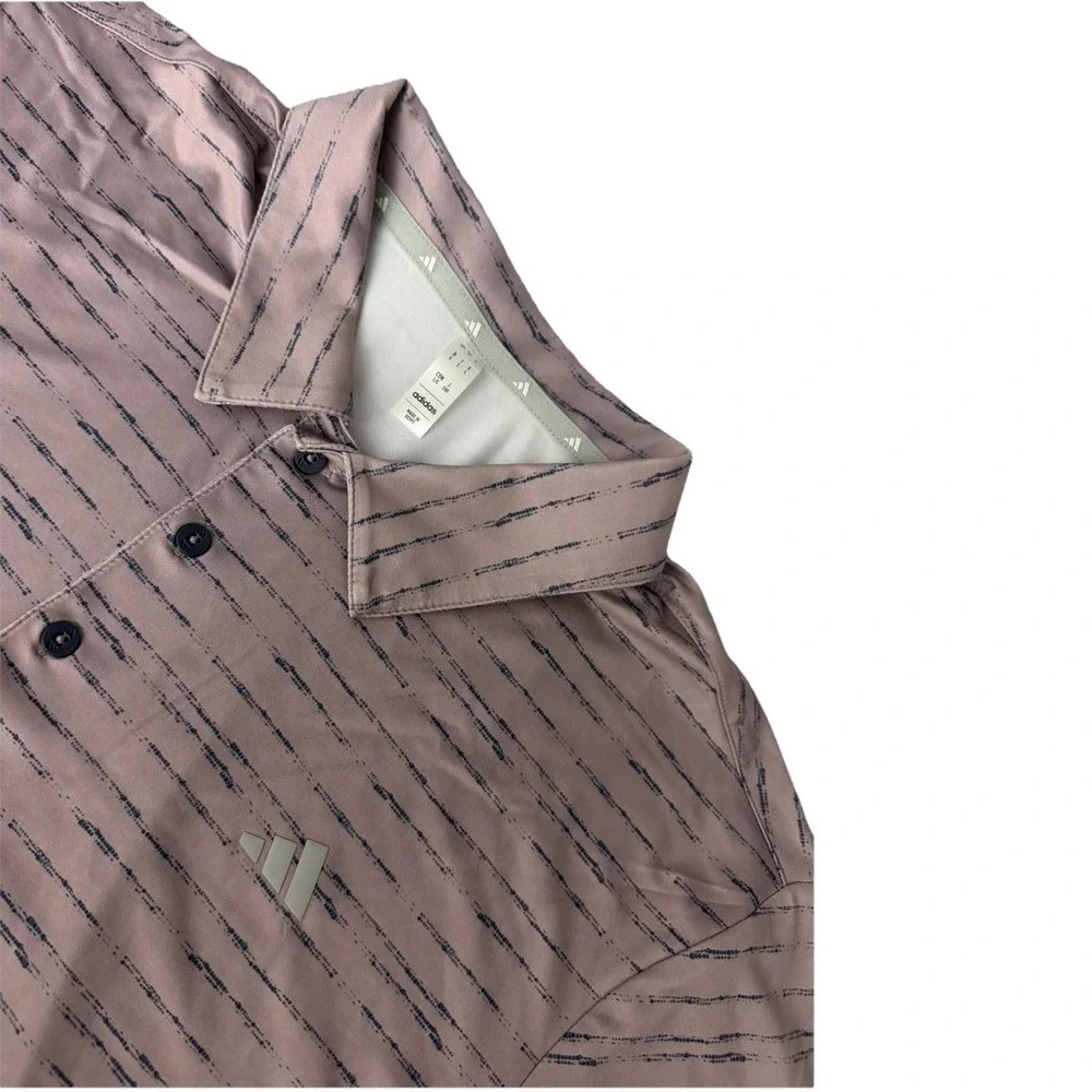 Adidas Men'sUltimate 365 Mesh Glimer Print Golf Polo Short Sleeve Shirt SZ L New