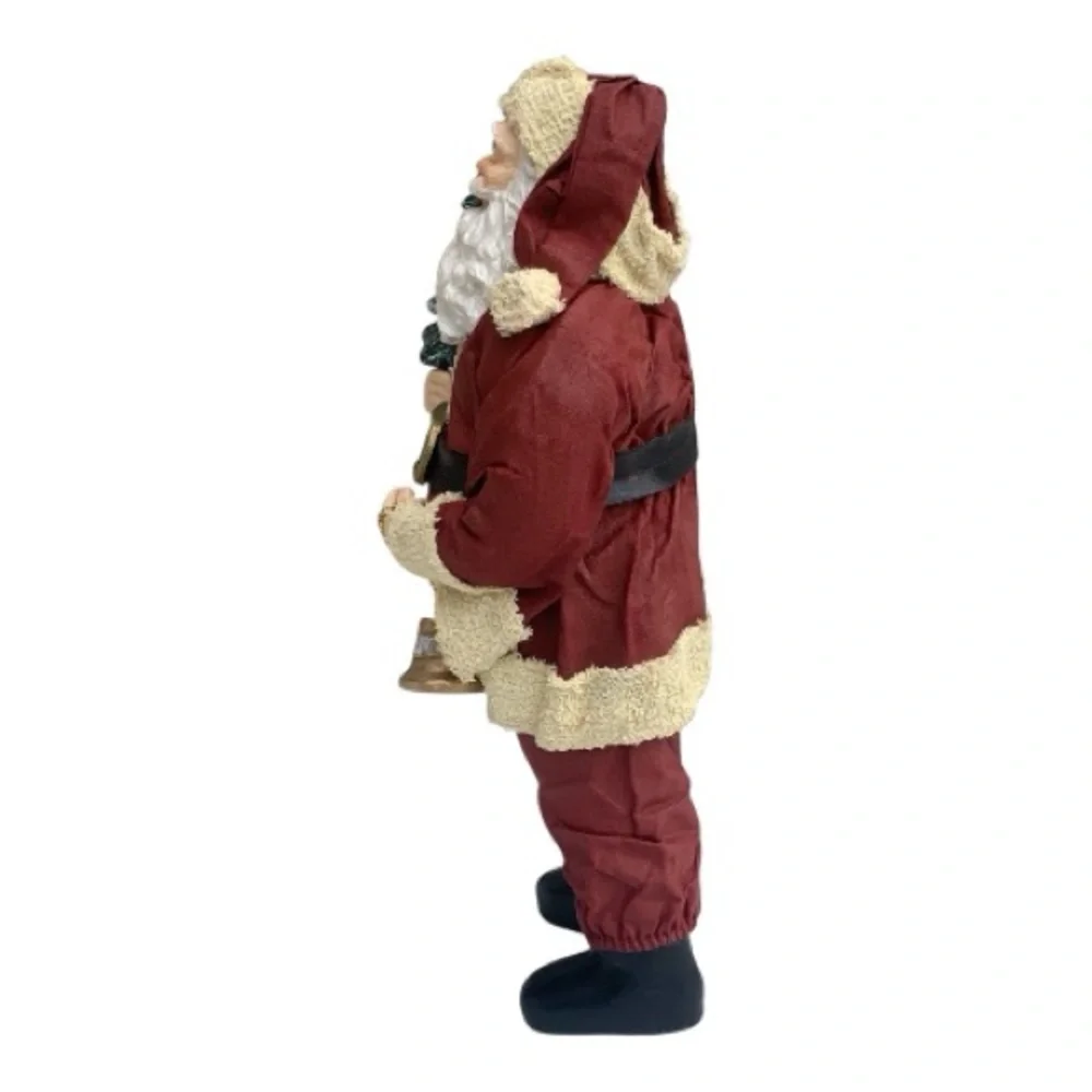 VTG Festive Windsor Collection Fabric Mache Santa Claus‎ Figurine Hand Painted