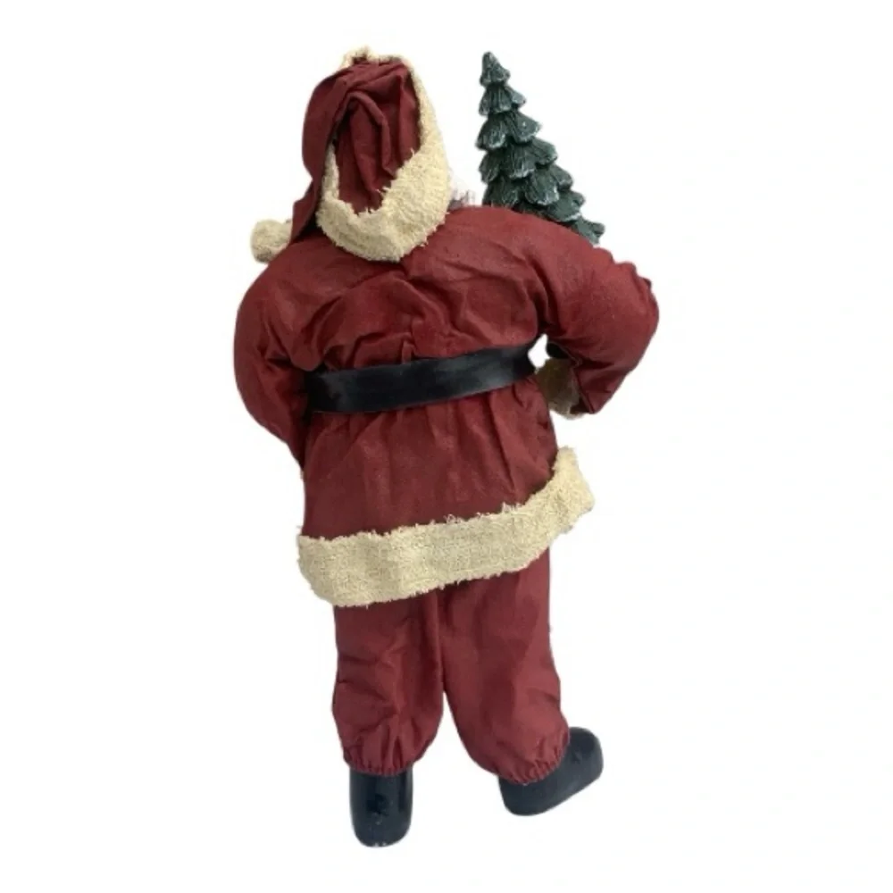 VTG Festive Windsor Collection Fabric Mache Santa Claus‎ Figurine Hand Painted