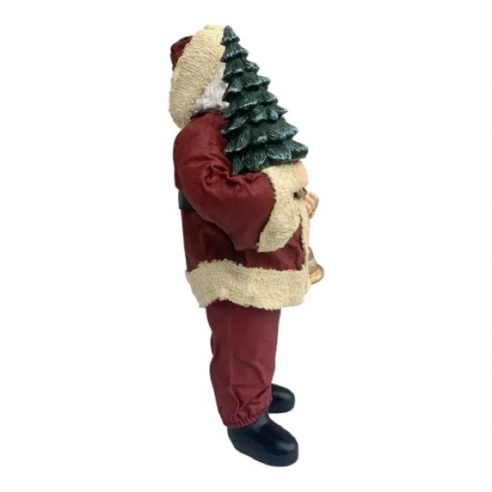 VTG Festive Windsor Collection Fabric Mache Santa Claus‎ Figurine Hand Painted