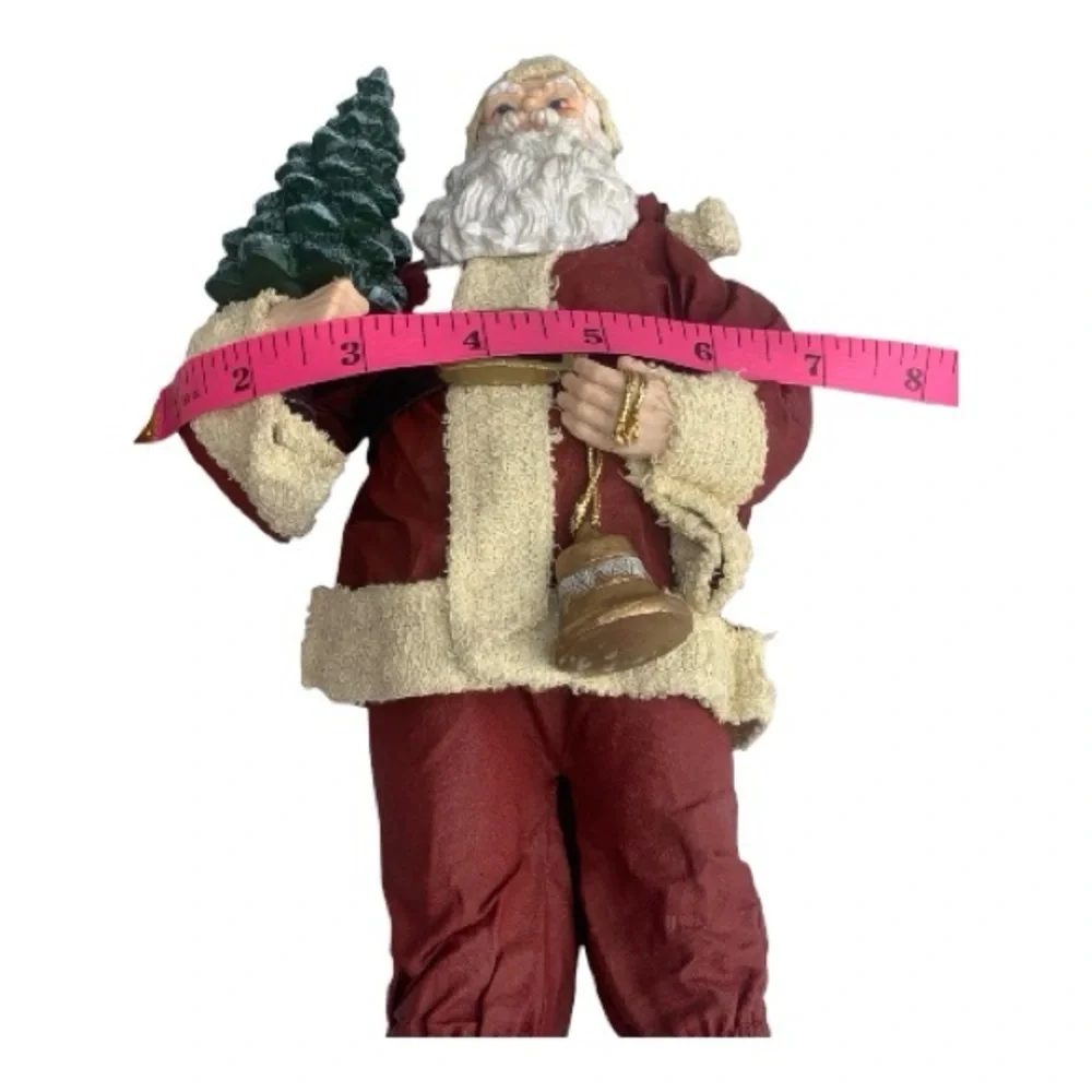VTG Festive Windsor Collection Fabric Mache Santa Claus‎ Figurine Hand Painted