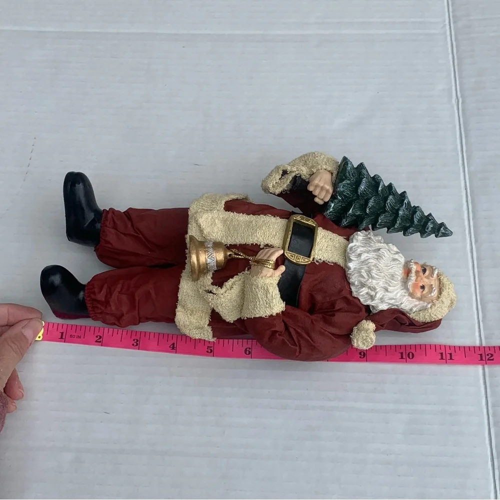 VTG Festive Windsor Collection Fabric Mache Santa Claus‎ Figurine Hand Painted