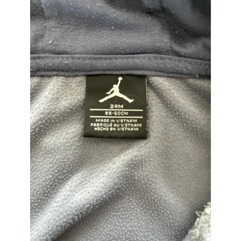 Jordan Essentials Kids Full-Zip Fleece Hoodie - Heather Blue size 24 months