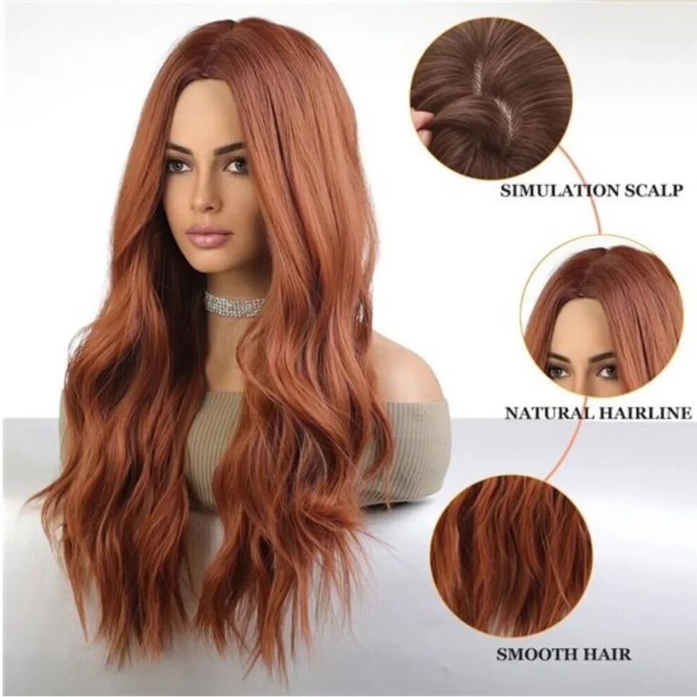 26” AUBURN Women’s Natural looking  Hair Heat Resistant WIG  NEW