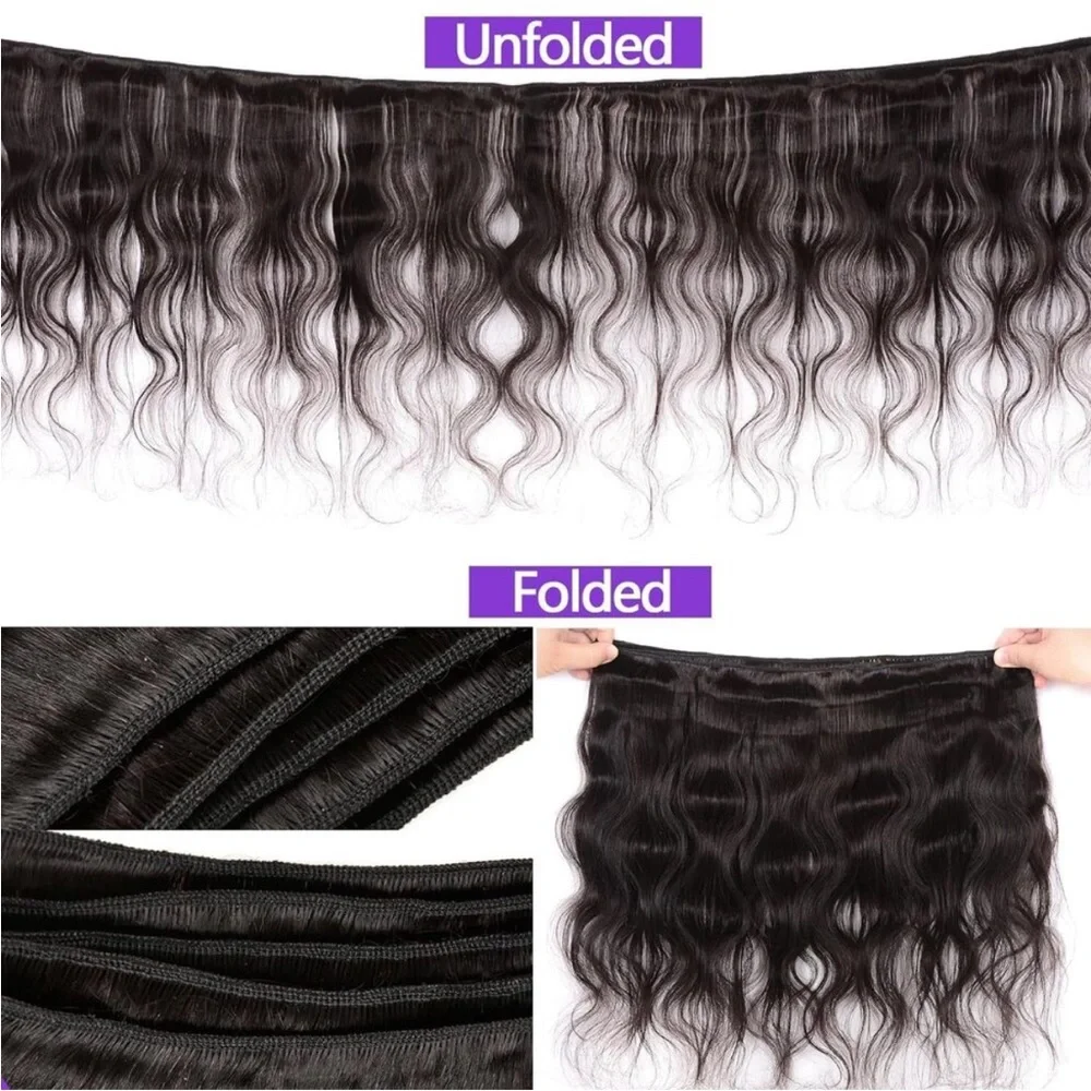 Human Hair Bundles w/ Closure Free Part (20 22 24+18) Body Wave 3 Bundles *NEW*