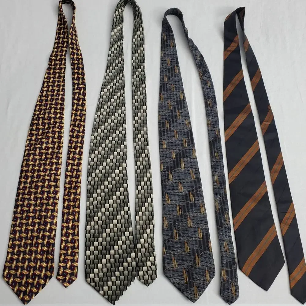 Mens Ties Lot Of 4 Bill Blass Ted Lapidus Croft & Barrow Structure Silk Formal