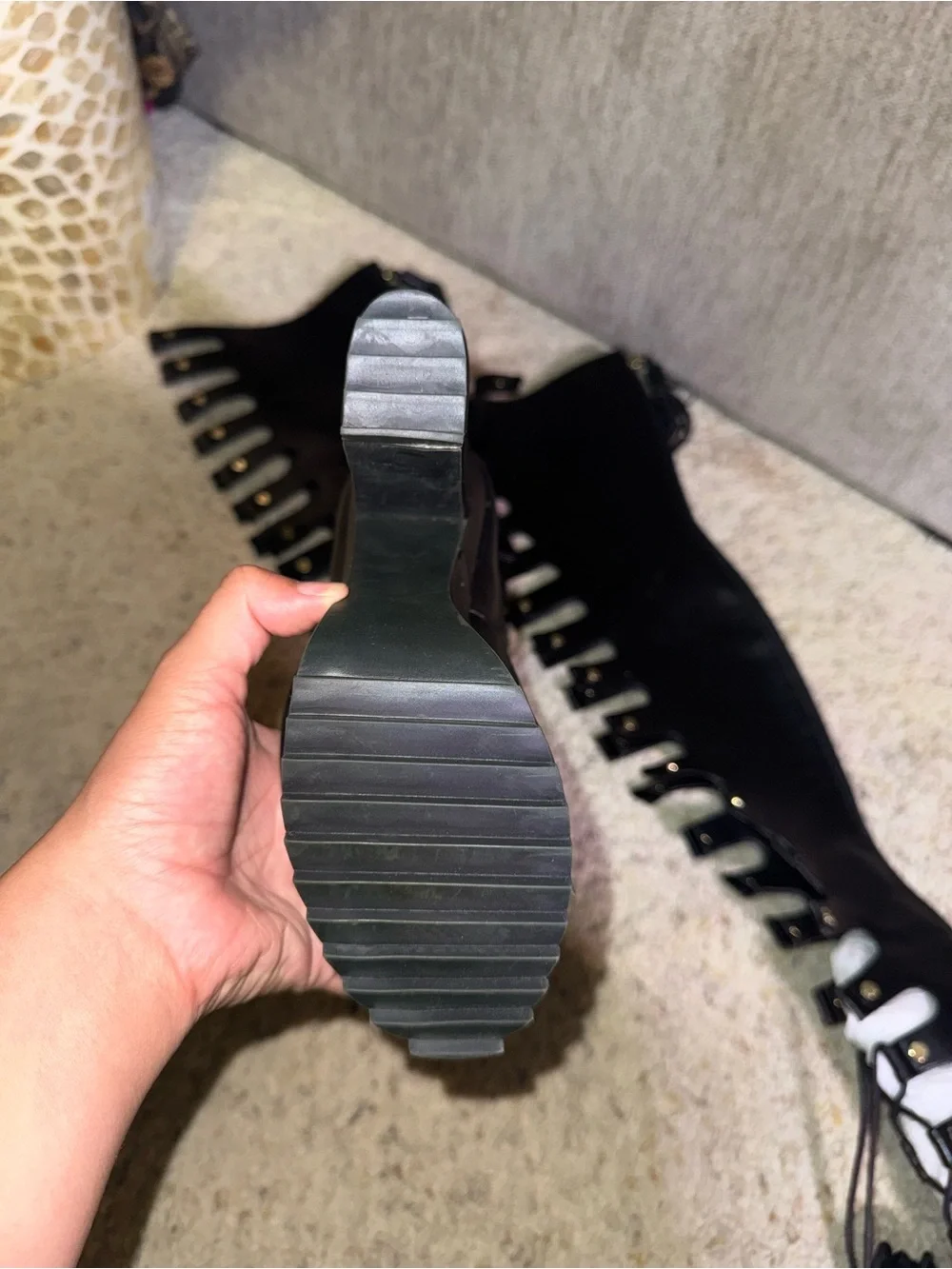 NWT Nelly Bernal “Anarchy” Thigh-High Platform Boots – Size 8