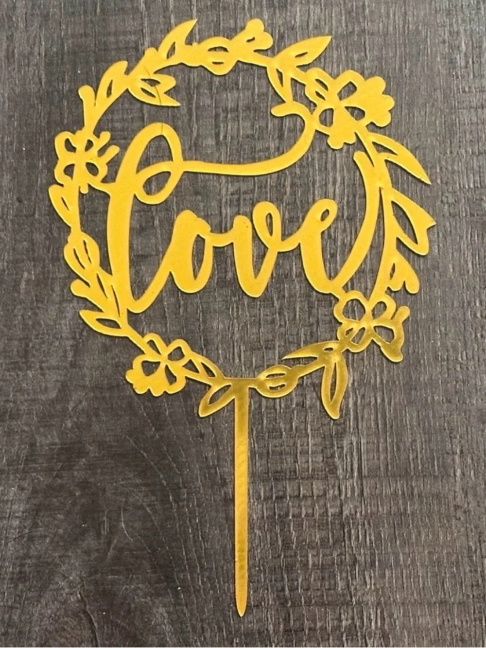 💞 New Gold Love Cake Topper for Valentine’s Day & Other Special Occasions