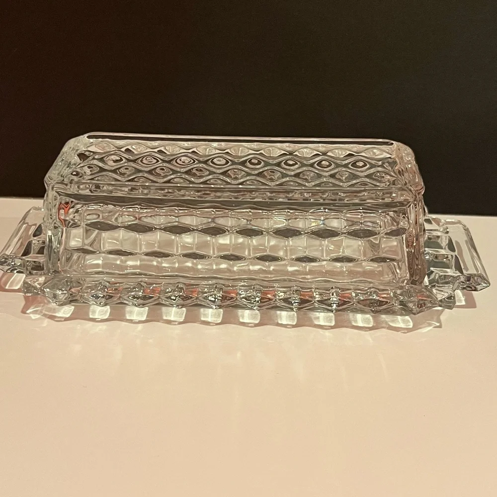 Fostoria 1/4 Pound Covered Butter American Clear 2056