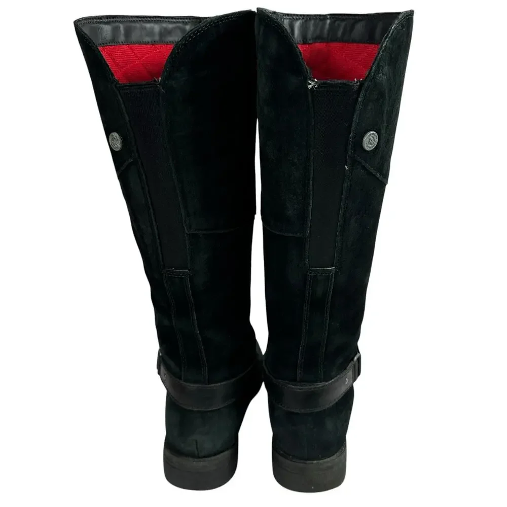 The‎ North Face Bridgeton Tall Riding Boot Black Suede Quilted Lining Wmn Sz 7