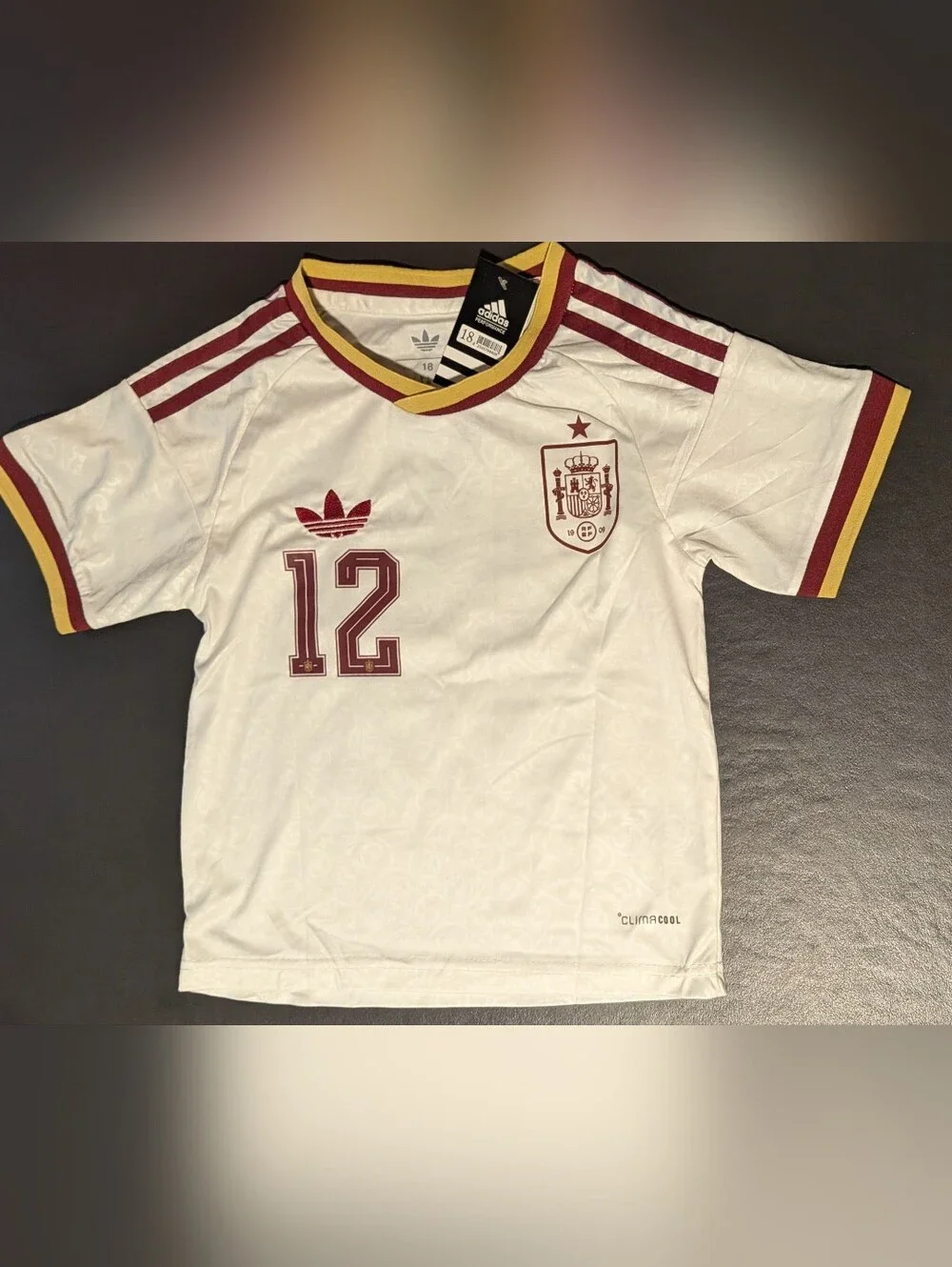 adidas Toddler Kids Spain Espana Leia 12 Soccer Jersey & Shorts 18 3-4 Years NWT