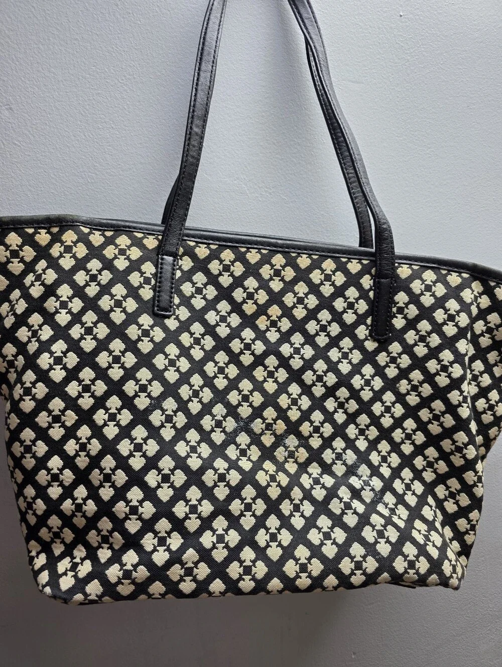 kate spade Black, Cream & Pink Patterned Tote