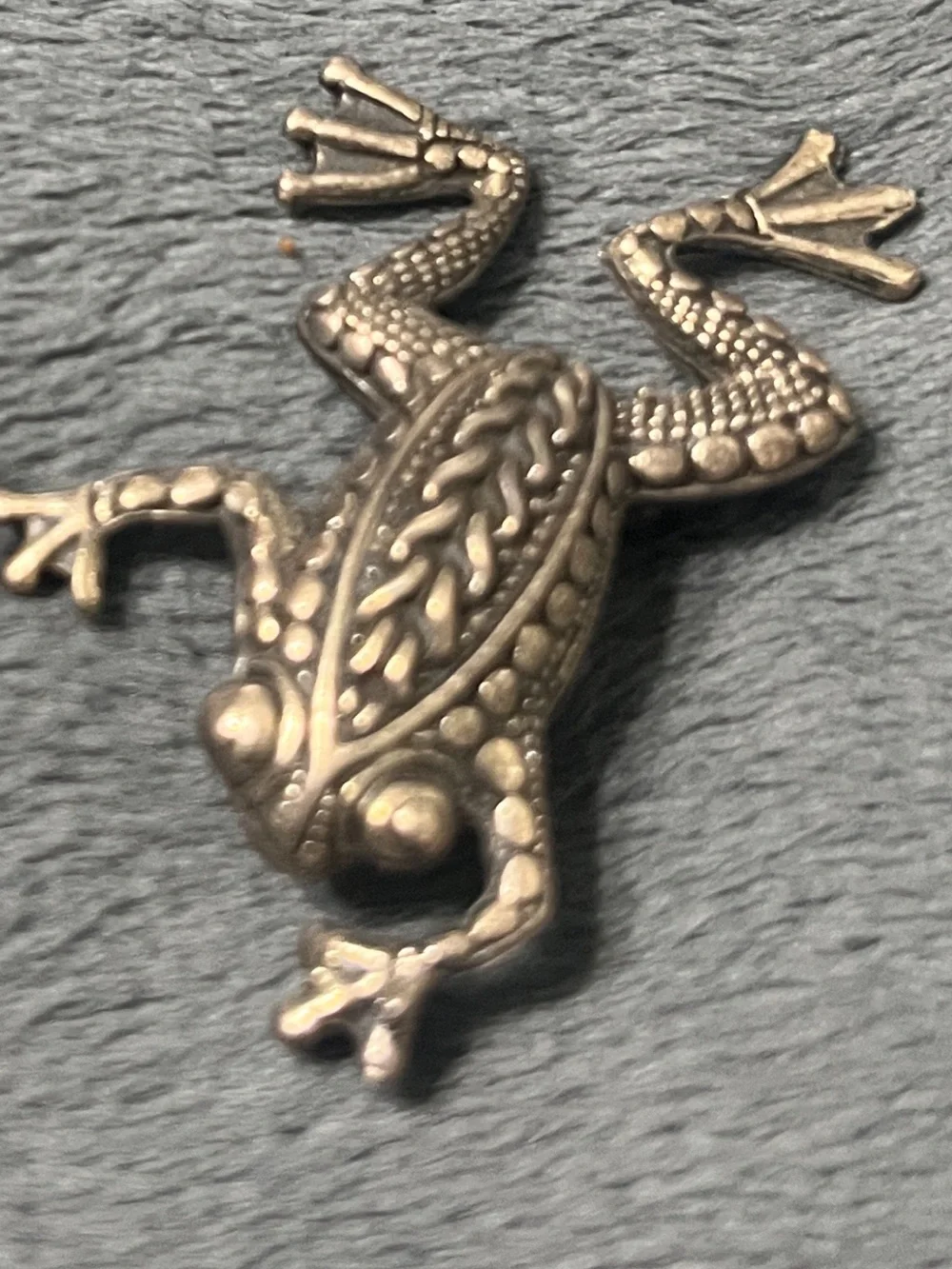 Vintage Frog Brooch .925 silver Mexico jewelry