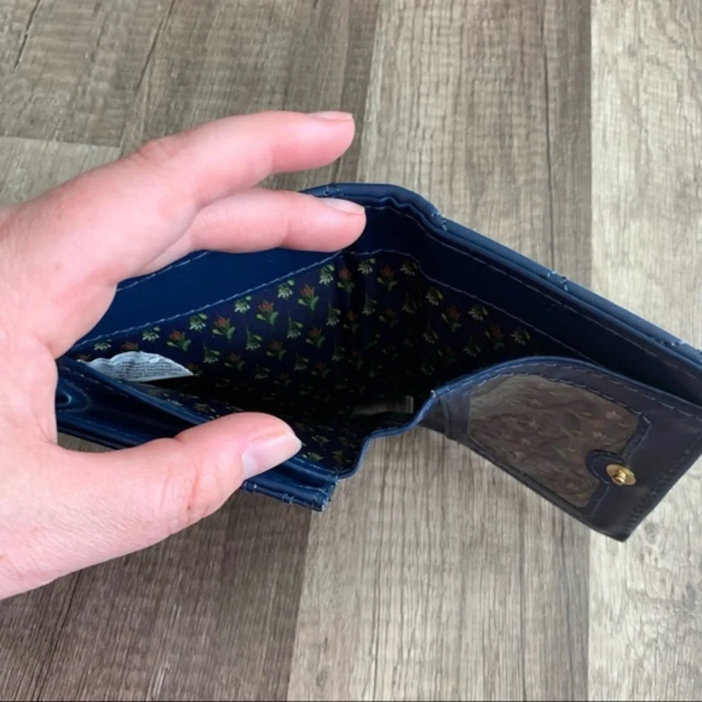Nanette Lepore small blue‎ quilted wallet bifold