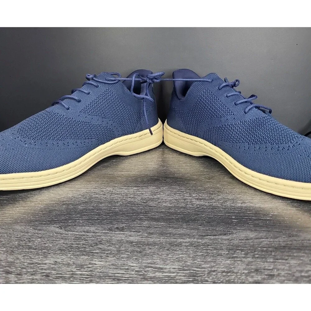 ORTHOFEET Orthopedic Rex Hands Free Wingtip Shoe 469 Men Size 11 2E Navy Blue