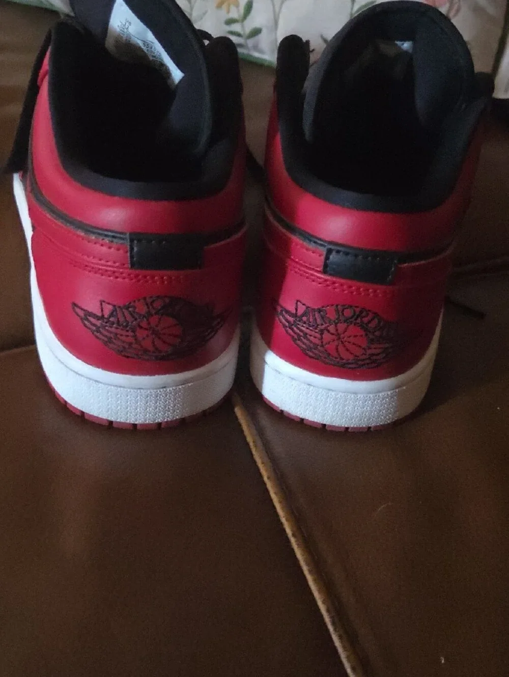 Jordan Men's Red and Black Low-Top Sneakers