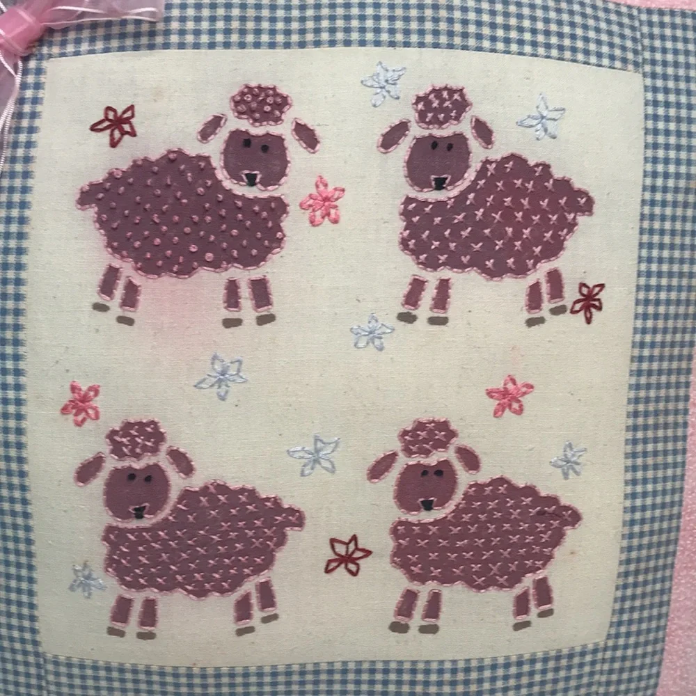 Hand Crafted lamb stitched