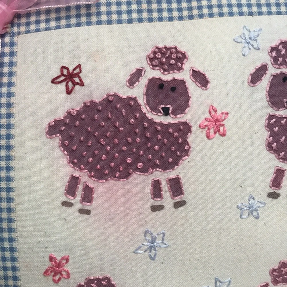 Hand Crafted lamb stitched