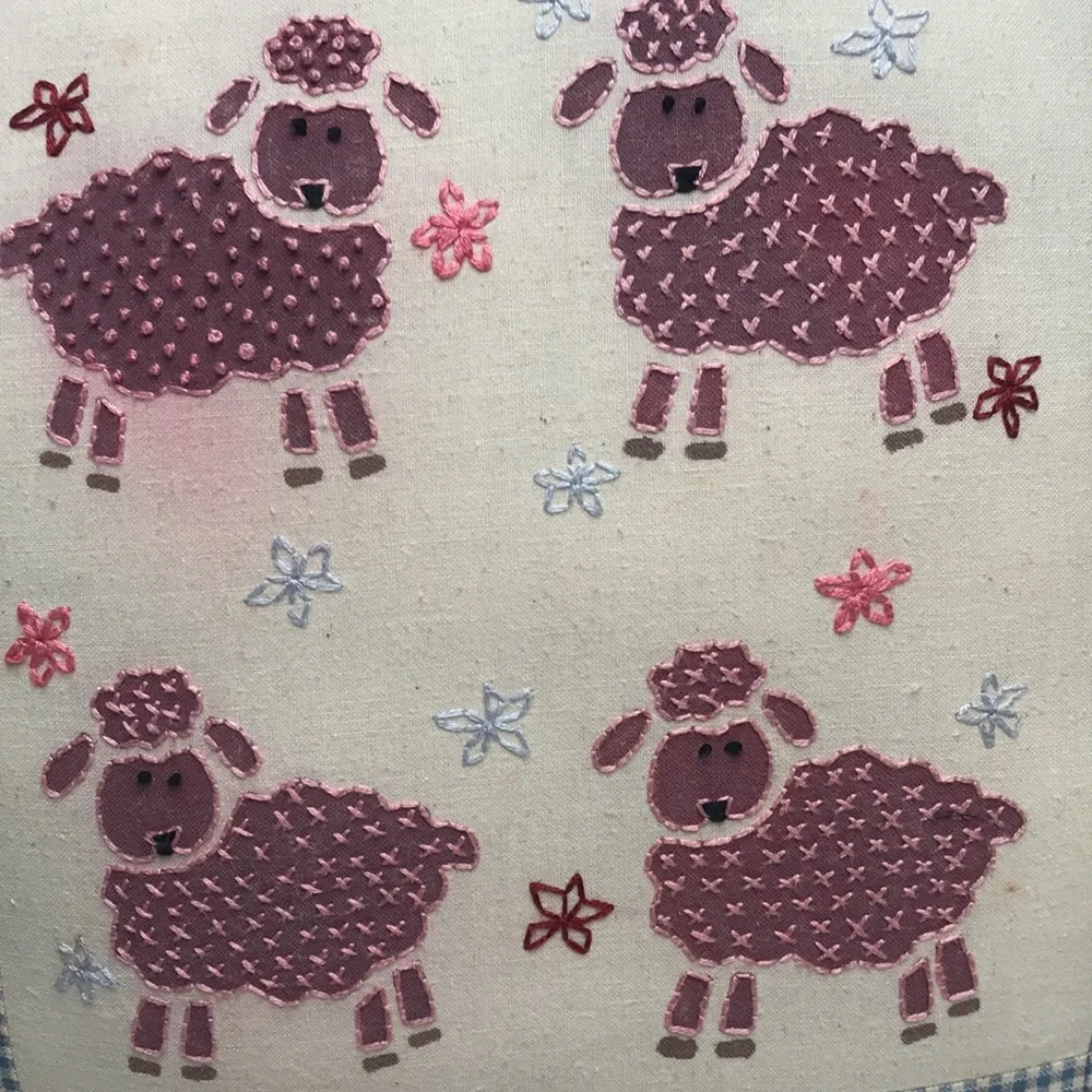 Hand Crafted lamb stitched
