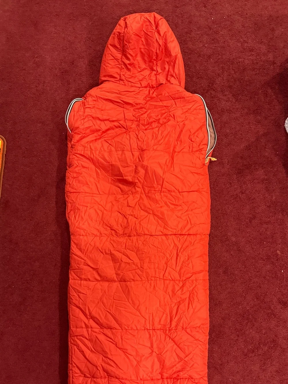 Poler Outdoors Camp Vibes Hoodie Sleeping Bag Napsack teal and orange gorpcore