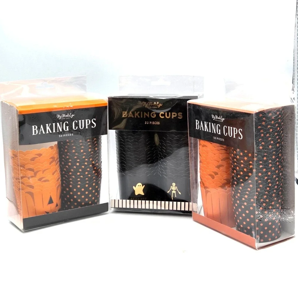 My Minds Eye Halloween Baking Cups Two Boxes 50 5 oz. Pieces One Box Opened