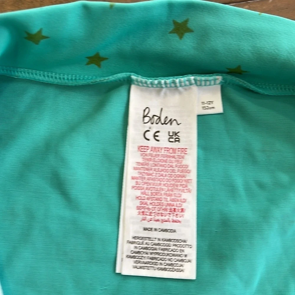 Mini Boden teal gold