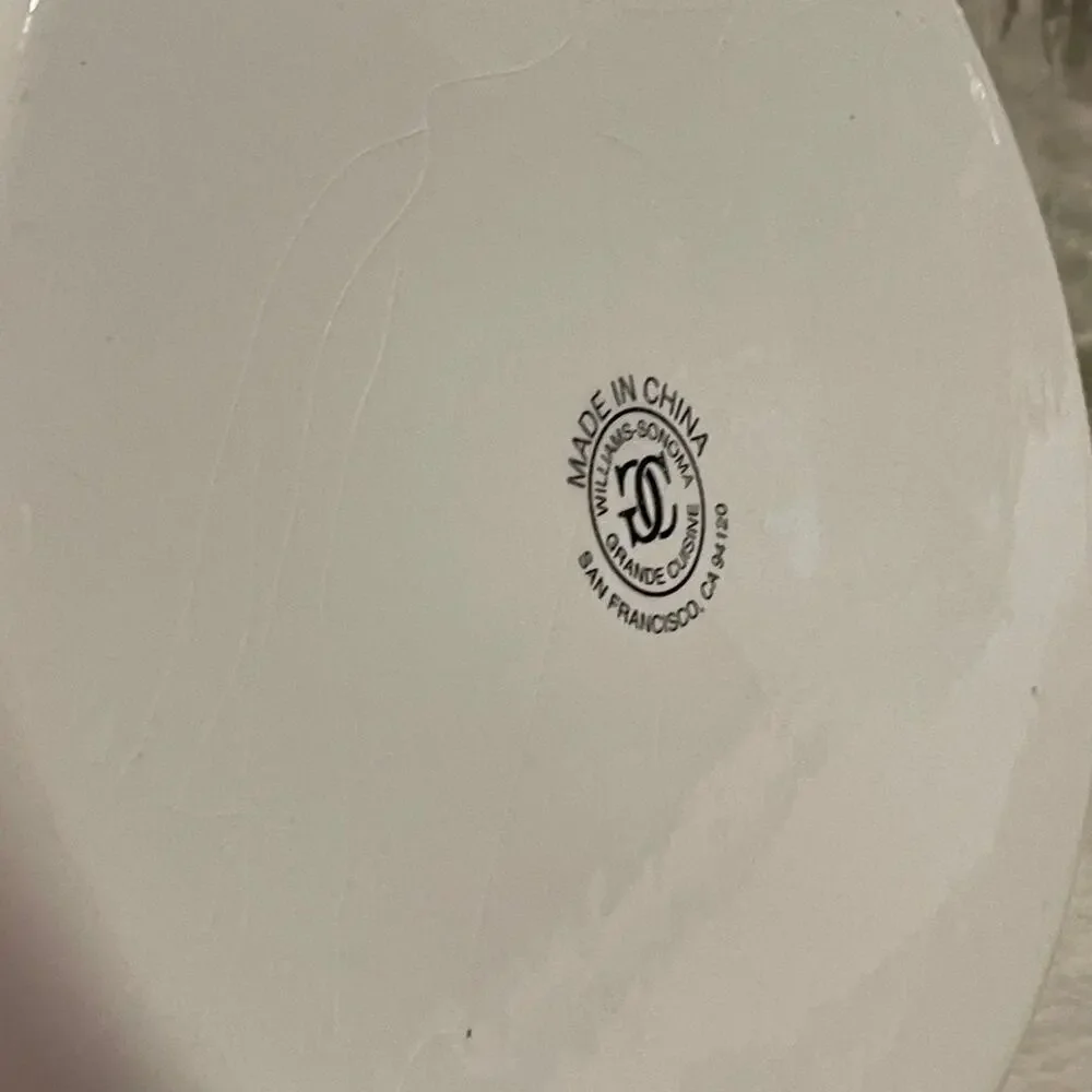 Vintage Williams Sonoma pie dish Pumpkin handpainted