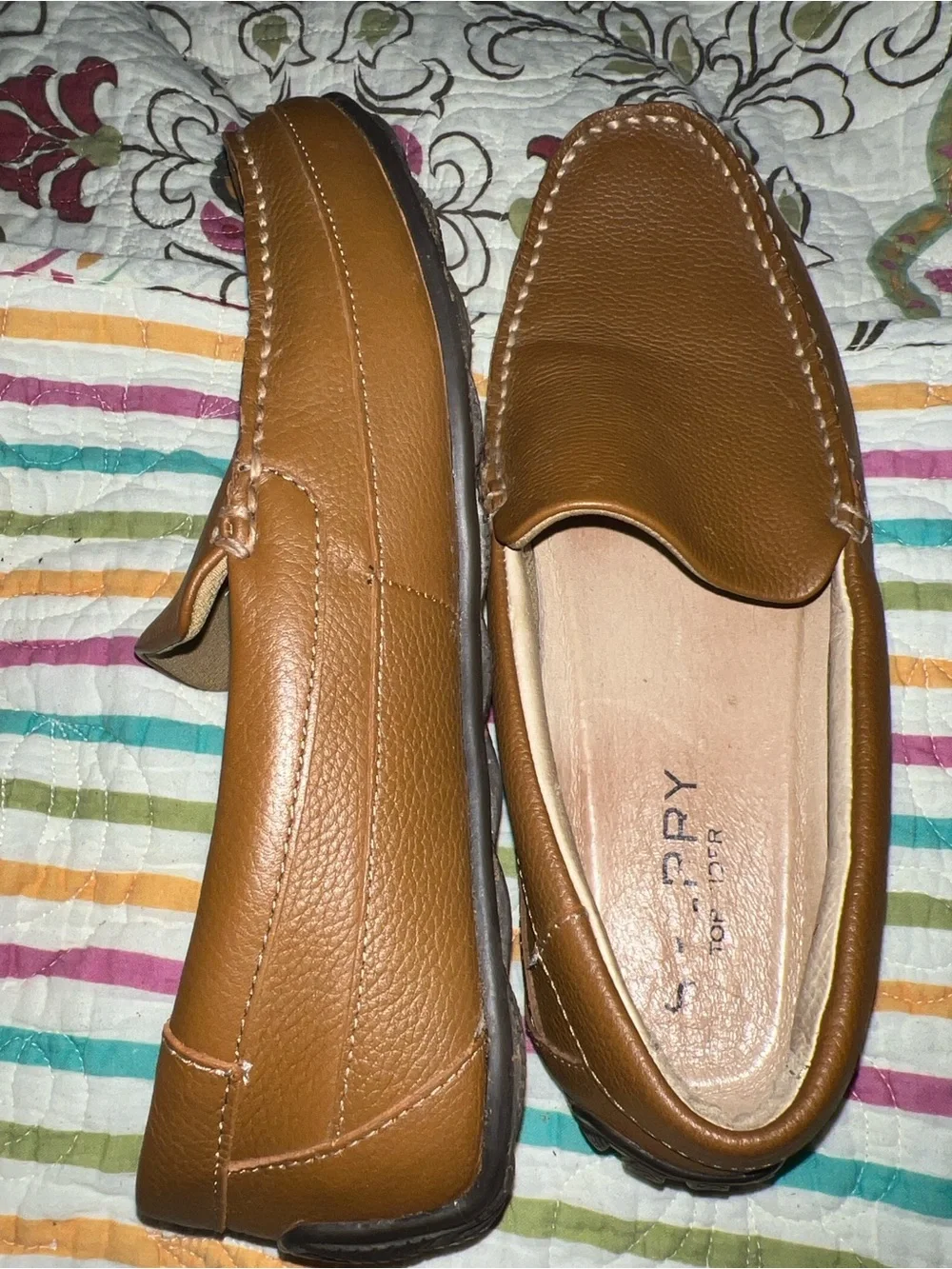 Sperry leather slip